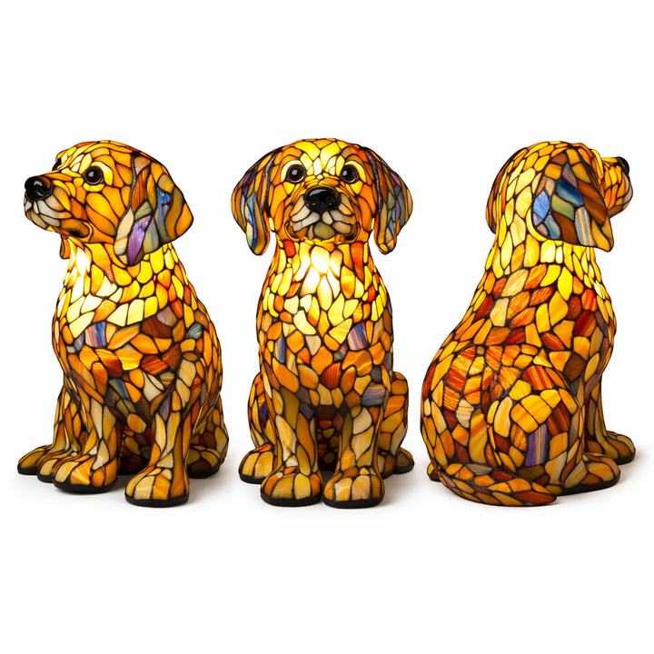 Louis | Resin Dog LED Art Night Light