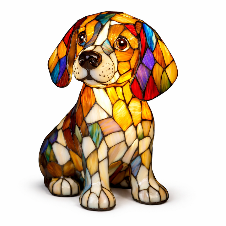 Louis | Resin Dog LED Art Night Light