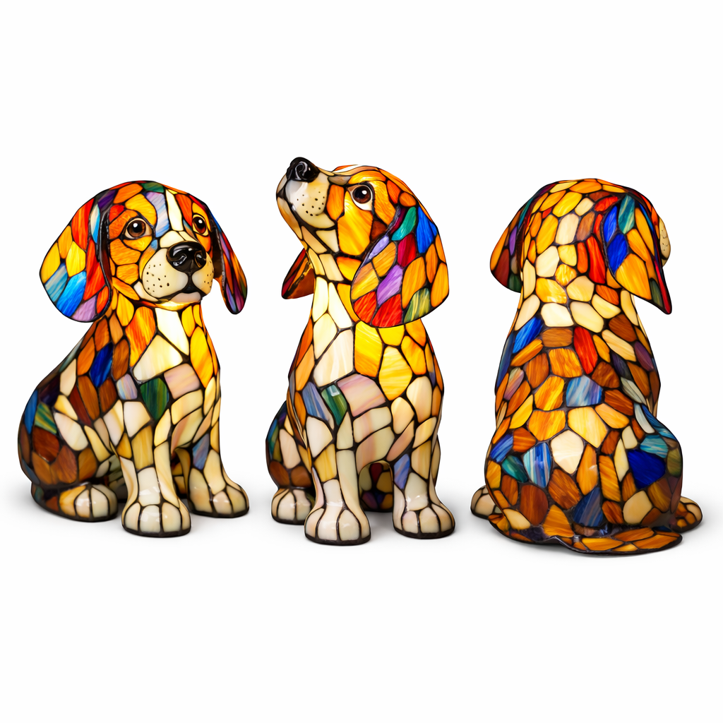 Louis | Resin Dog LED Art Night Light