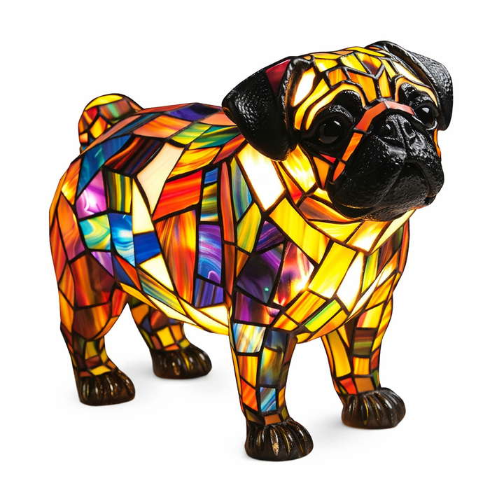Louis | Resin Dog LED Art Night Light
