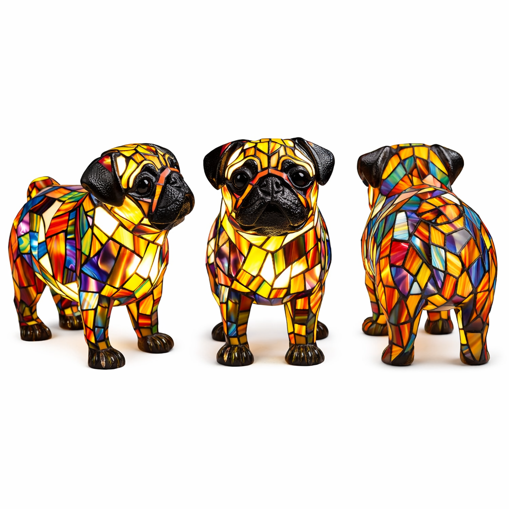 Louis | Resin Dog LED Art Night Light
